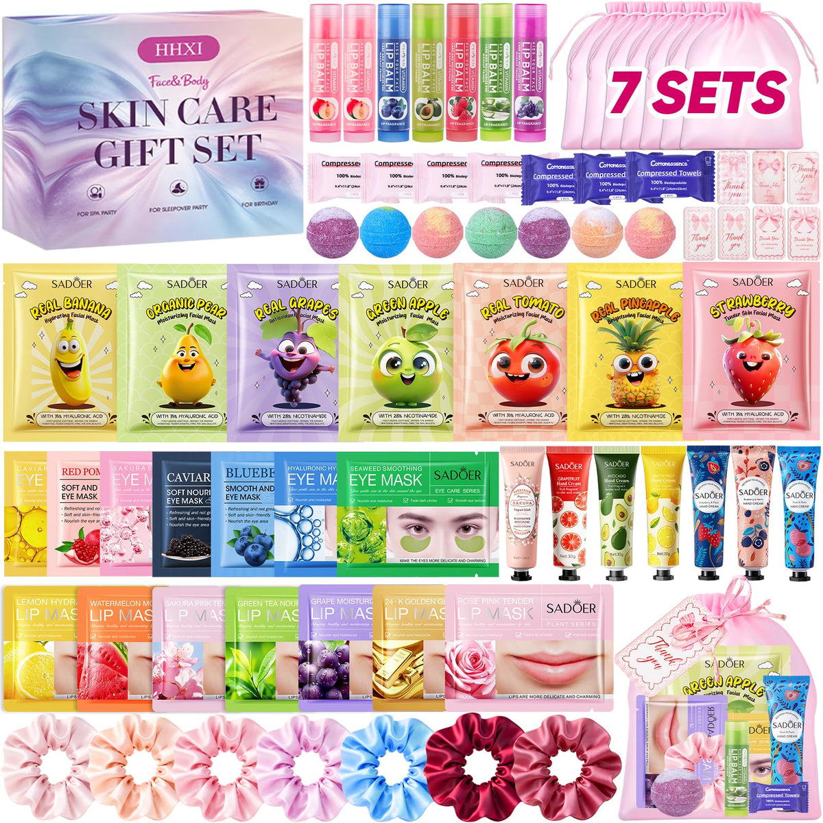 HHXI front packaging showing complete 70-piece spa kit and contents for quick setup