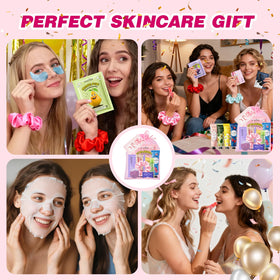 HHXI party setup with spa kit in living room creating a fun, pampering atmosphere