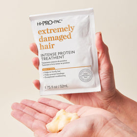 Hi-Pro-Pac application in hands demonstrating easy spreadability and quick treatment