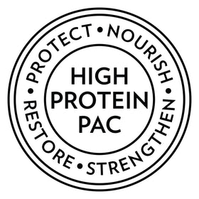 Hi-Pro-Pac on bathroom shelf lifestyle shot showing convenient at-home salon benefit