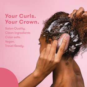 HiBAR conditioner bar generating creamy slip to detangle curls and reduce breakage