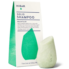 HIBAR maintain front packaging showing plastic-free bar and label benefit