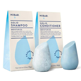 HiBAR front packaging showing fragrance-free set and eco benefits