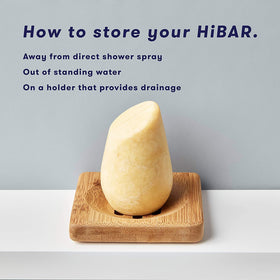 HIBAR close-up of bar texture highlighting gentle exfoliation benefit