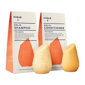 HiBAR front packaging showing volumize set and eco benefits