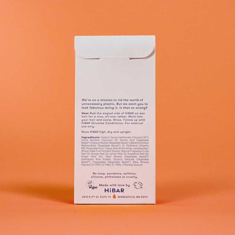 HIBAR compostable packaging flatlay emphasizing sustainable packaging