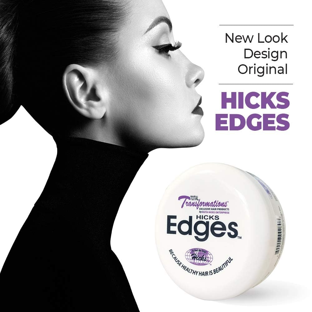 Hicks edges styling in use smoothing baby hairs for polished shine