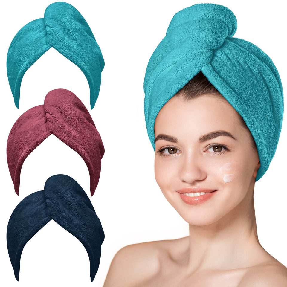 Hicober front view of three-color towel pack showing convenient gift set benefit