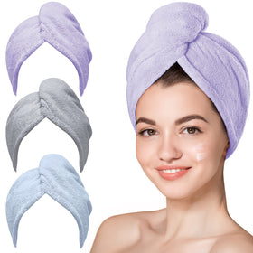 Hicober front view of three colorful turbans showing colors and fit benefit