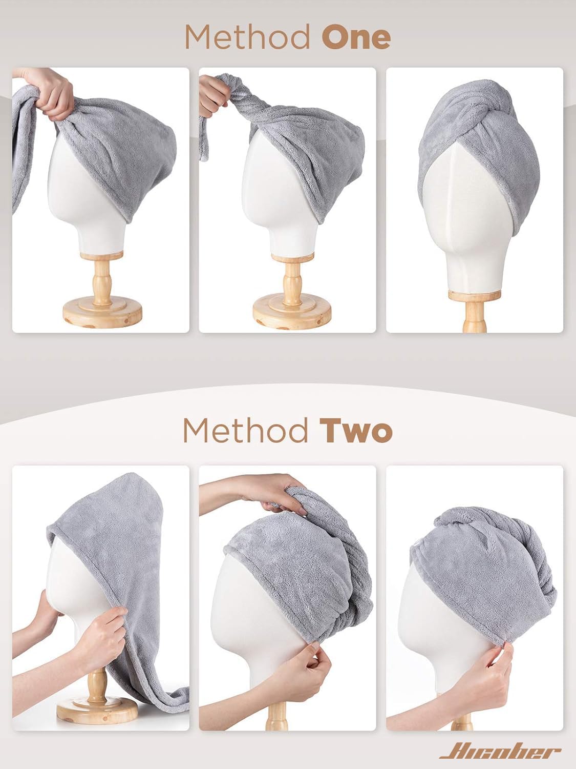 Hicober three-color turbans displayed to show family rotation benefit