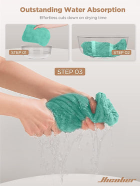 Hicober towel draped in bathroom demonstrating everyday convenience benefit