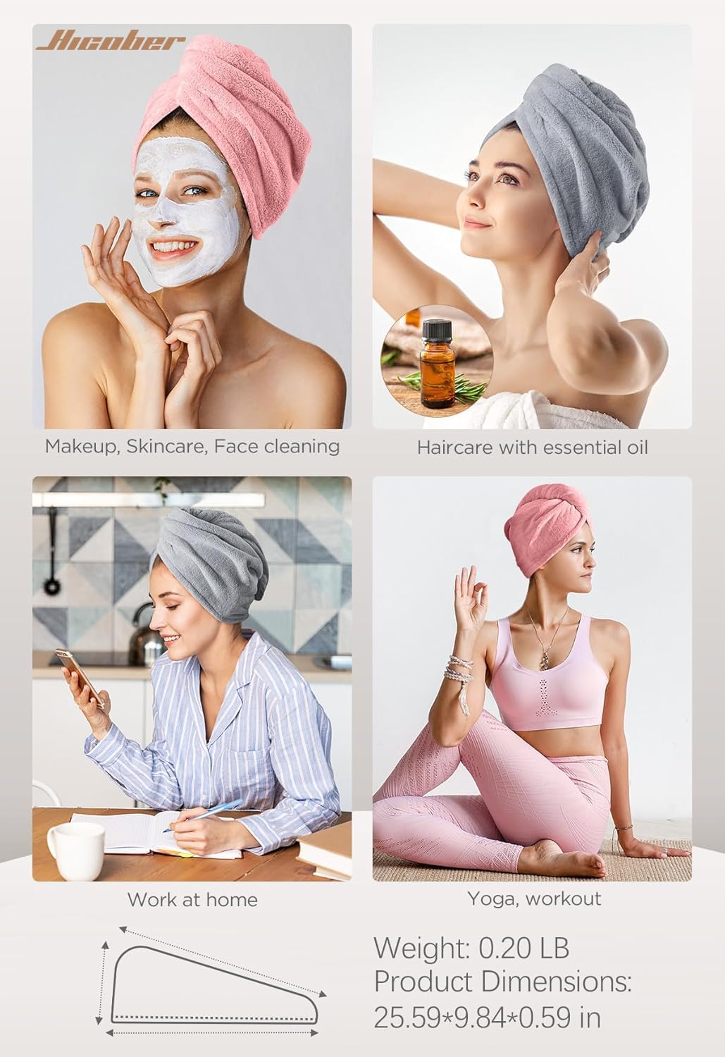 Hicober twisted turban style worn to reduce frizz and protect strands