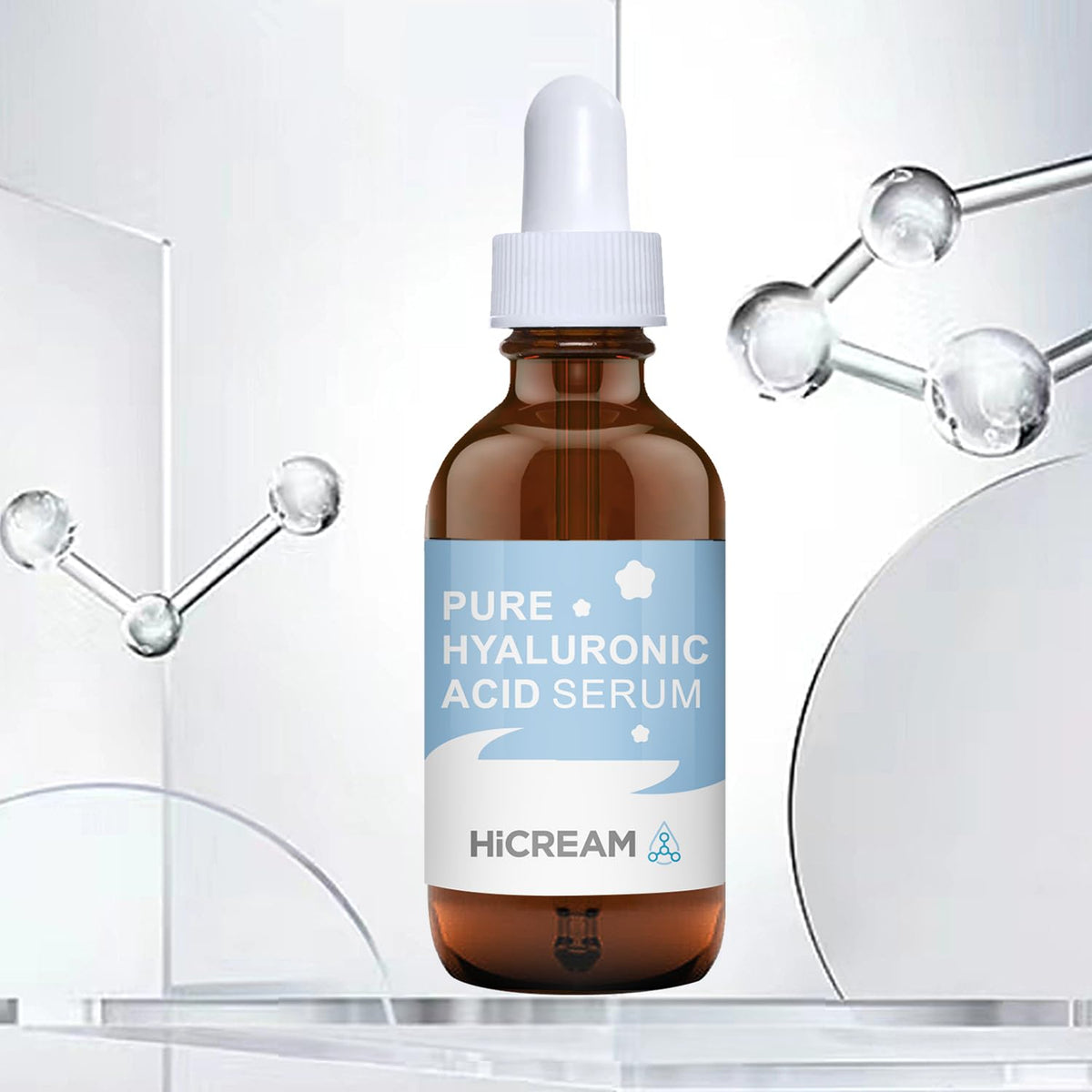 Hicream label close-up displaying key ingredients and clean formulation