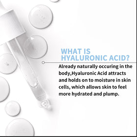 Hicream pump nozzle dispensing serum illustrating easy, mess-free use
