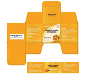 Turmeric root and powder beside Hicream tube indicating natural brightening ingredient