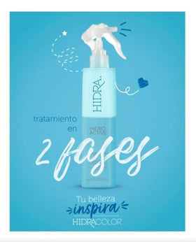 HIDRA two-phase texture droplet highlighting lightweight conditioning and shine benefit