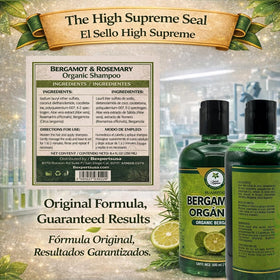 HIGH SUPREME bergamot aloe rosemary trio highlighting natural extracts
