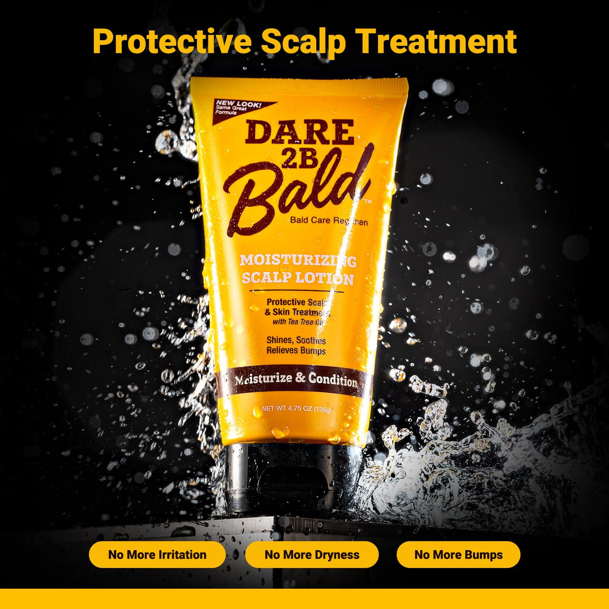 high time applying moisturizer to a shaved scalp demonstrating soothing benefit
