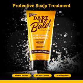 high time applying moisturizer to a shaved scalp demonstrating soothing benefit