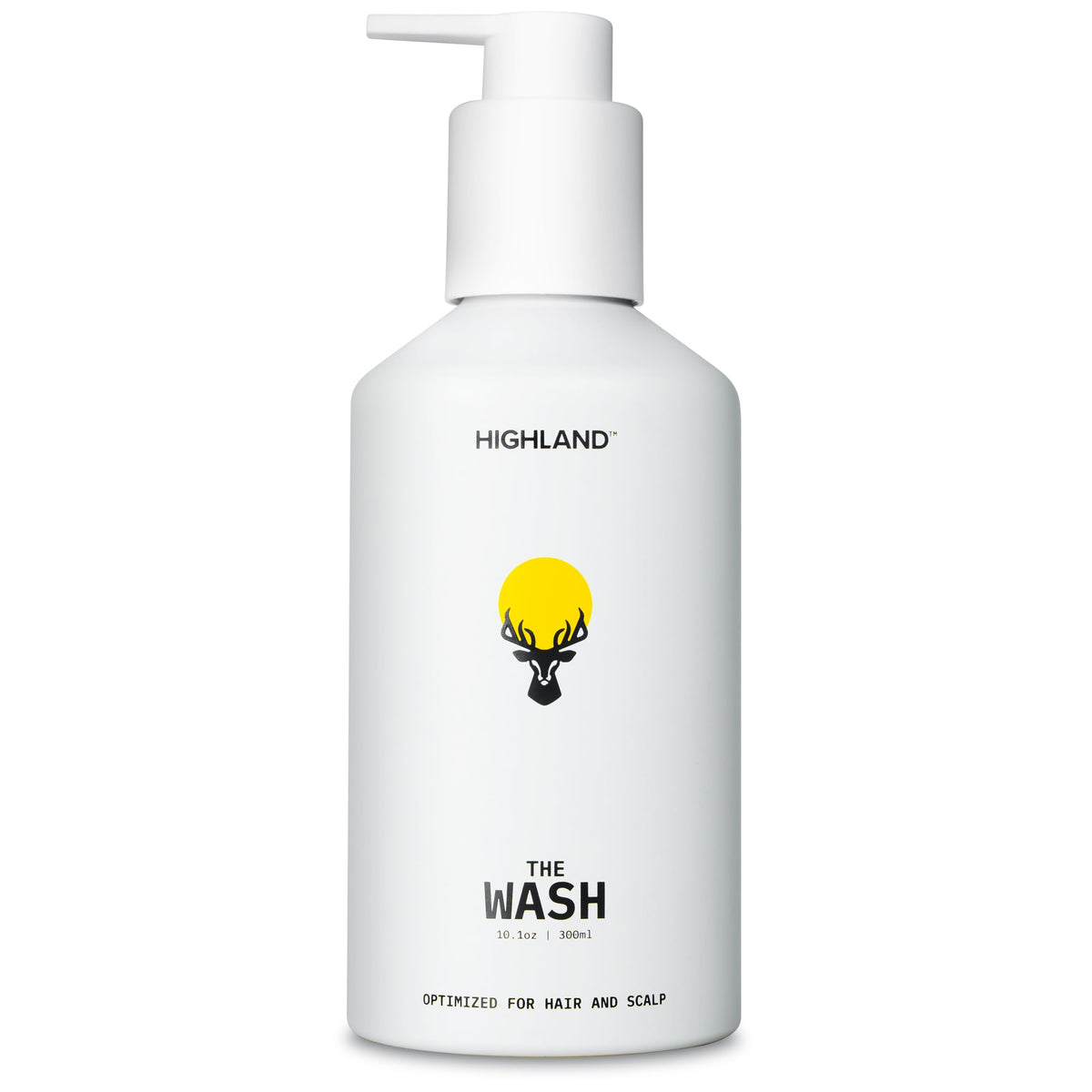 Highland front bottle view showing clean design and hydrating claim