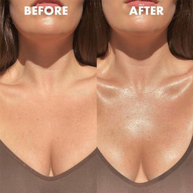 Hilareco PHOERA applied on forearm to show buildable bronze and dewy skin result