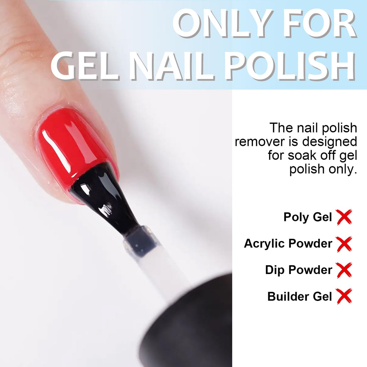 HiLemon applied to fingernail showing easy no‑soak removal in minutes