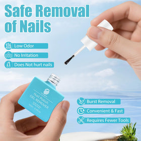 HiLemon in use removing gel polish demonstrating easy wipe-off
