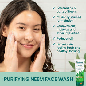 Himalaya product in palm demonstrating smooth texture and quick application benefit