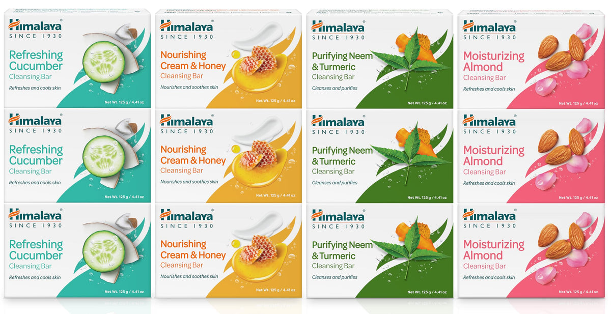 Himalaya front packaging of 12-pack showing variety and convenience