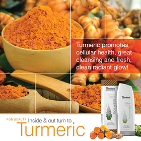 Himalaya neem turmeric coconut ingredients display supporting nourishment