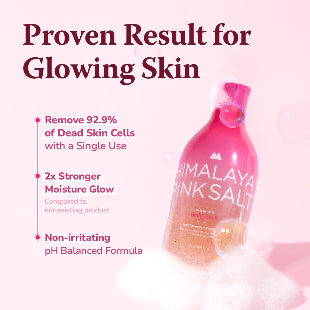 HIMALAYA PINKSALT pouring gel on hand showing easy application and hydration