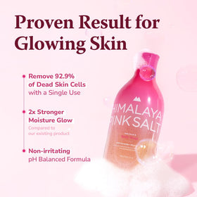 HIMALAYA PINKSALT pouring gel on hand showing easy application and hydration