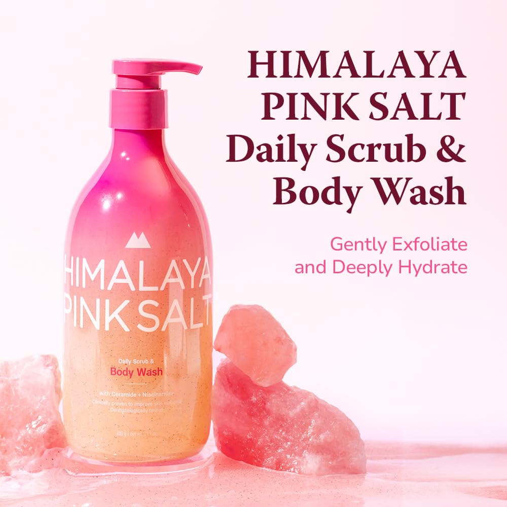 HIMALAYA PINKSALT close-up of scrub texture demonstrating gentle exfoliation
