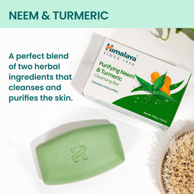 Himalaya soap placed by sink with sponge showing easy everyday use