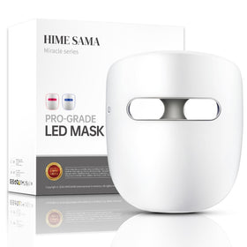 HIME SAMA front view of mask showing full LED panel and fit benefit