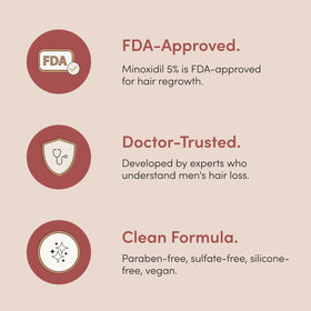 hims applying serum to scalp demonstrating easy at-home application benefit