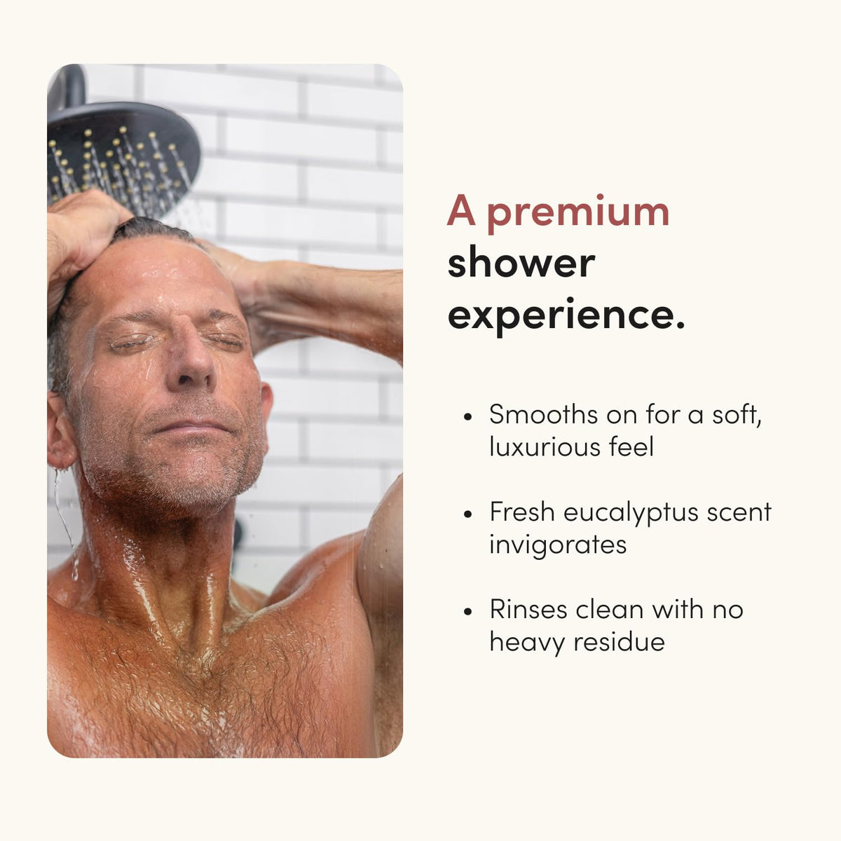 hims applying conditioner to wet hair demonstrating detangling benefit