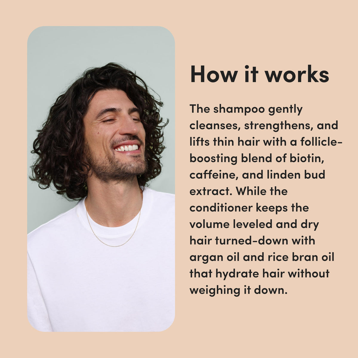 hims conditioner pour showing creamy formula for lightweight hydration