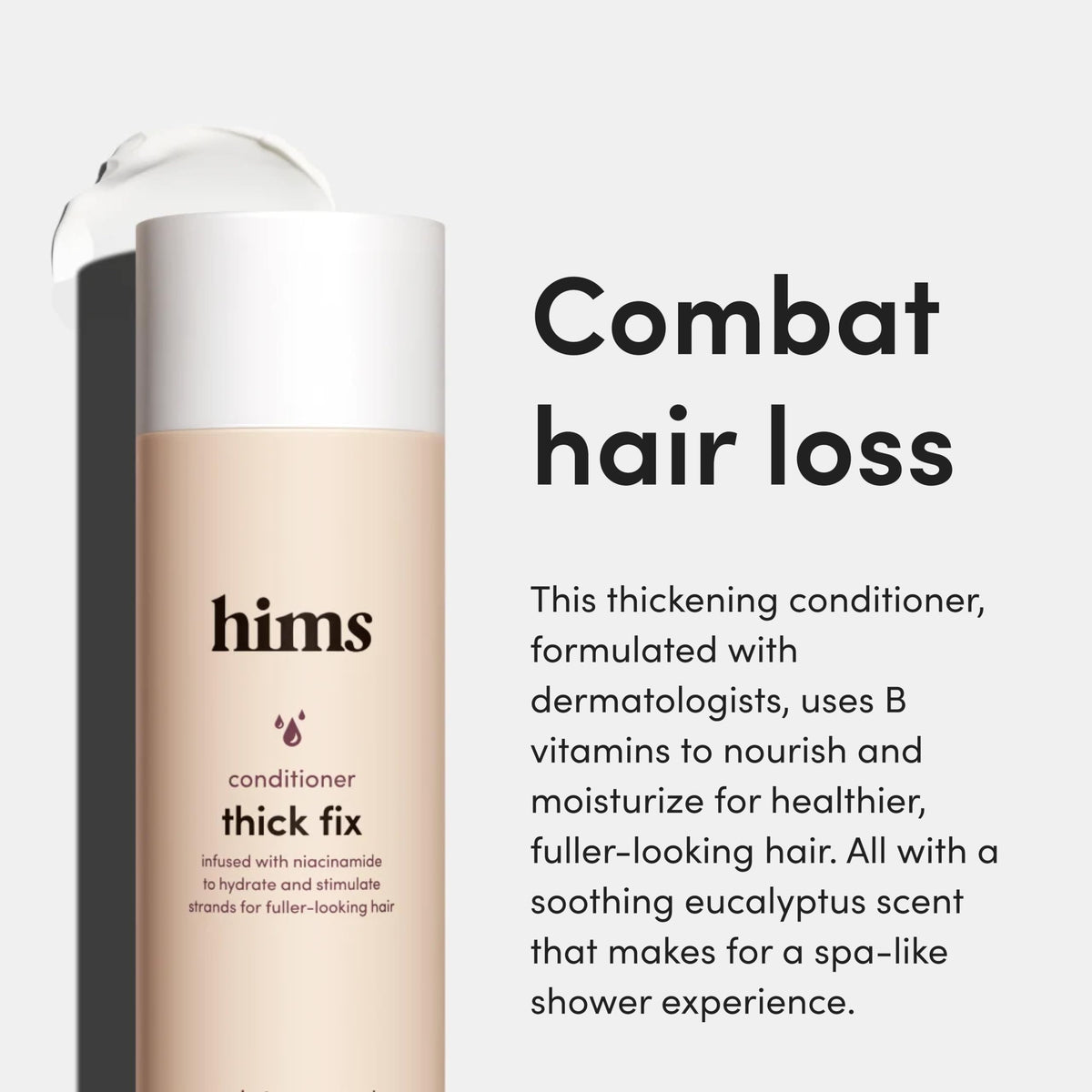hims eucalyptus-scented shampoo foam closeup delivering refreshing cleanse benefit