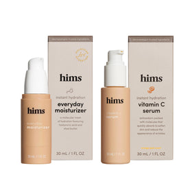 hims everyday moisturizer front view showing compact tube and quick absorption benefit