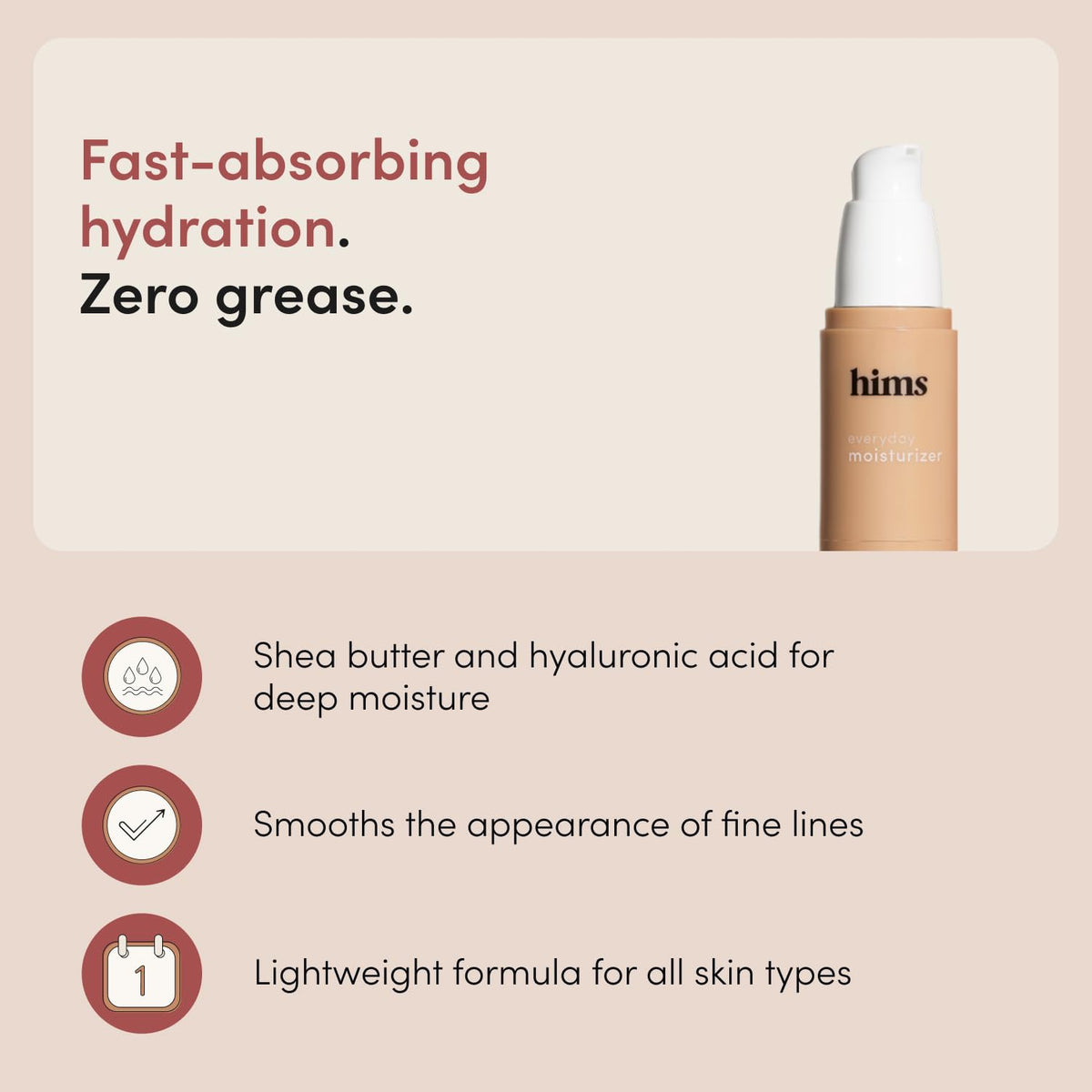 hims close-up of cream texture demonstrating lightweight hydration