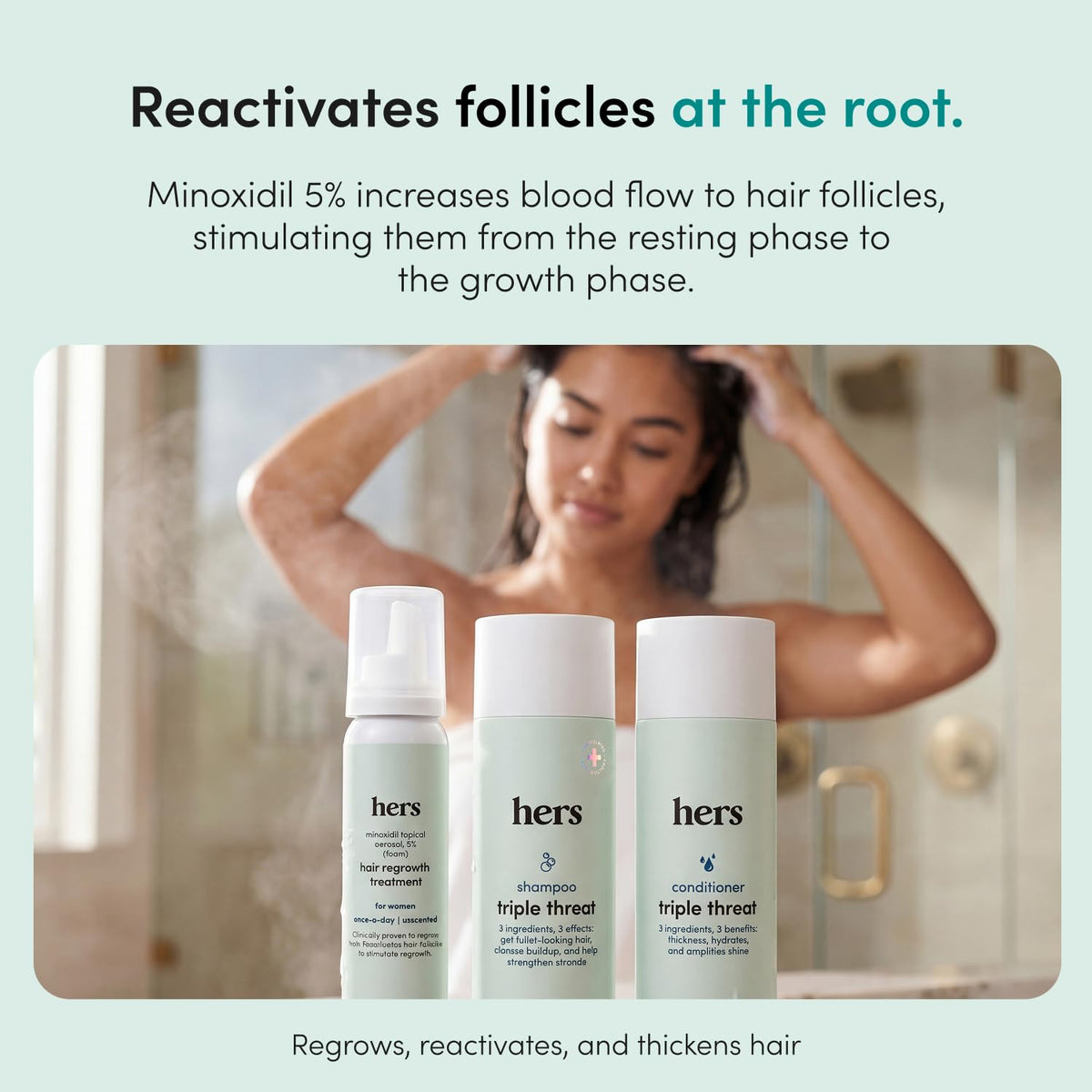 HIMS & HERS conditioner creamy texture providing detangling and softness