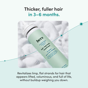 HERS foam applied to scalp targeting thinning areas with gentle coverage
