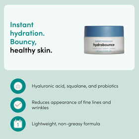 HIMS & HERS Hydrobounce pump close-up highlighting easy dispensing benefit