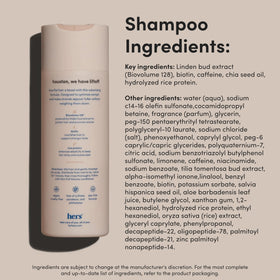 HIMS & HERS ingredient focus Biovolume 128 and biotin for fuller look