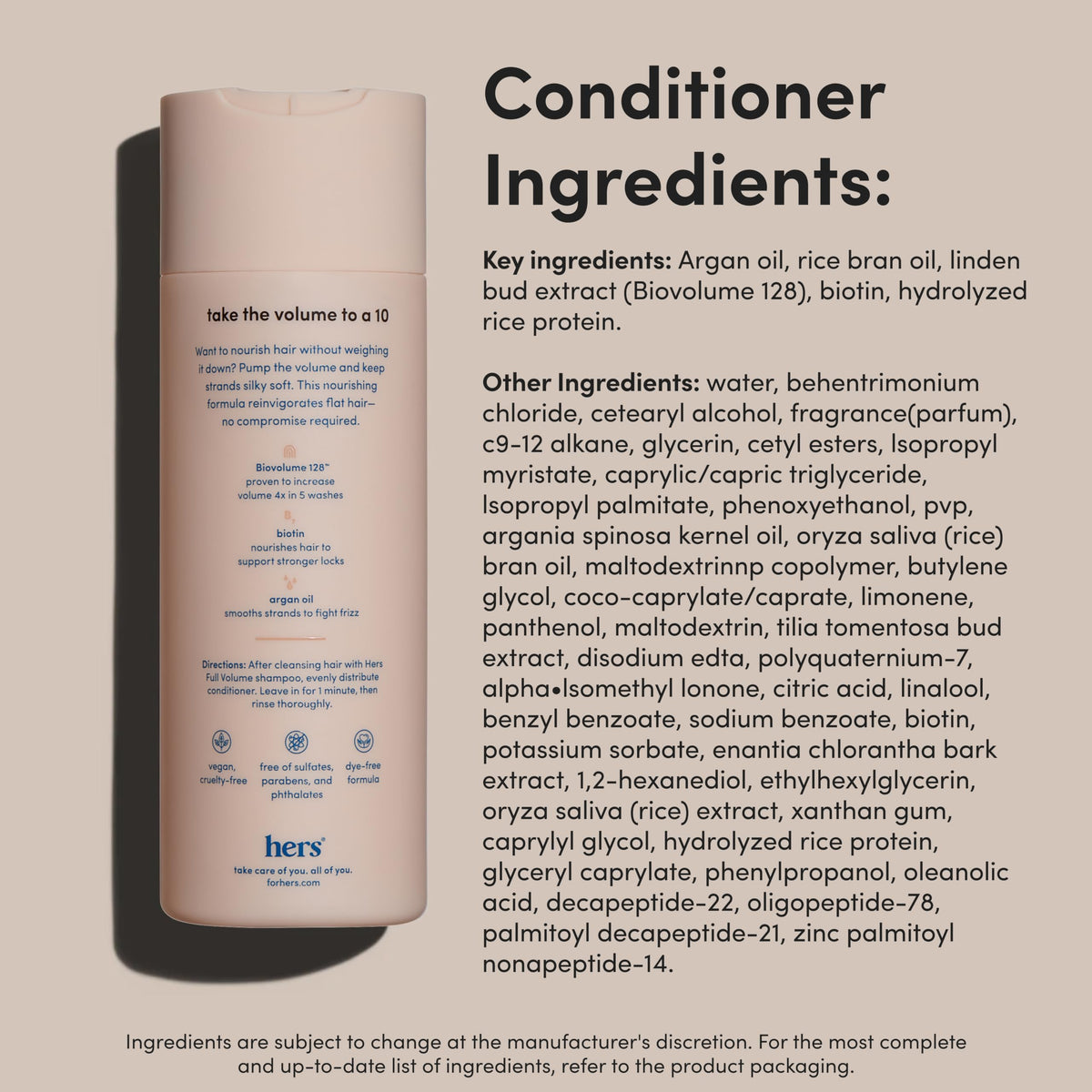 HIMS & HERS product in hands applying at roots for instant lift