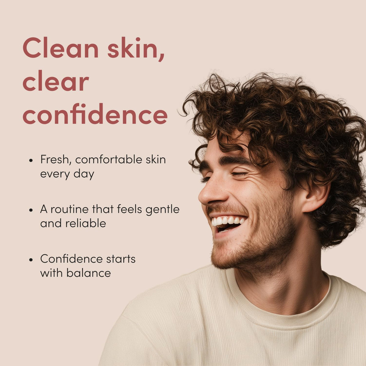 HIMS & HERS cleanser as part of a morning routine demonstrating pre-serum prep benefit