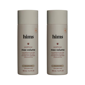 hims front bottle showing pump and label, visual appeal and easy dispensing