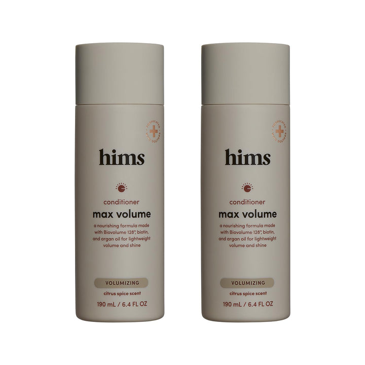 hims front bottle showing pump and label, visual appeal and easy dispensing