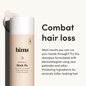 hims shampoo and conditioner held in hand demonstrating everyday convenience benefit